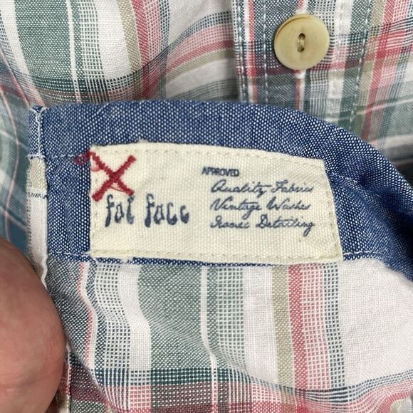 Fat Face Button Up Shirt Men 2XL XXL Multicolor Plaid Cotton Beach Casual Surf - Picture 11 of 11